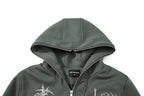 The Vintage Mosaic Patchwork Zip Hoodie