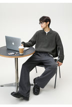 The Starlit Half Zip Lapel Sweater