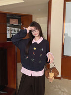 The Midnight Layer Faux Two-Piece Polo Sweatshirt