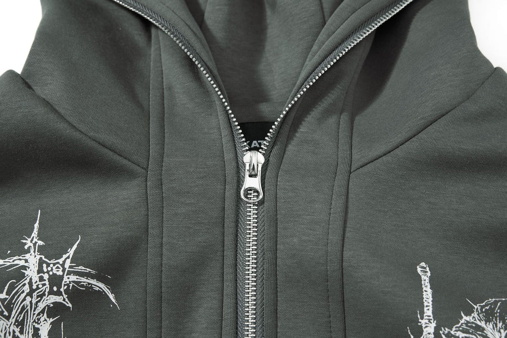The Vintage Mosaic Patchwork Zip Hoodie