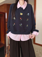 The Midnight Layer Faux Two-Piece Polo Sweatshirt