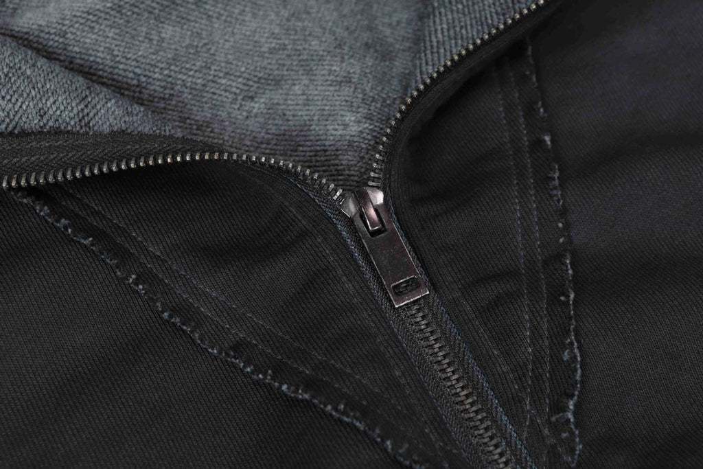 Raw Edge Deconstructed Zip Hoodie