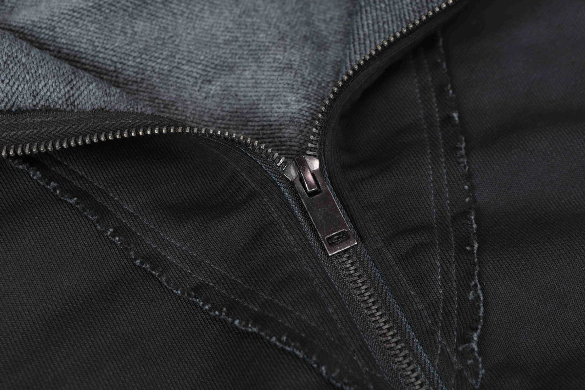 Raw Edge Deconstructed Zip Hoodie