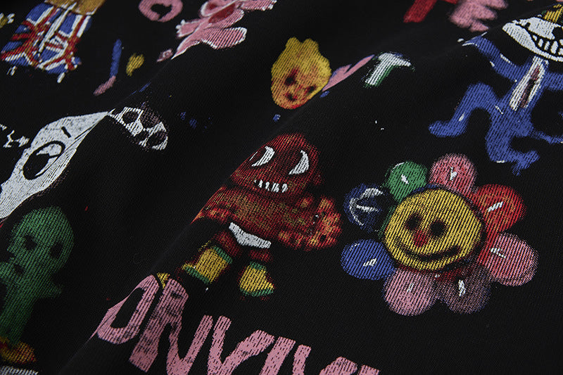 The Wild Doodle Cartoon Animal Zip Hoodie