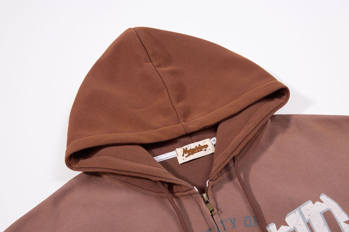 The Retro Script Zip Hoodie