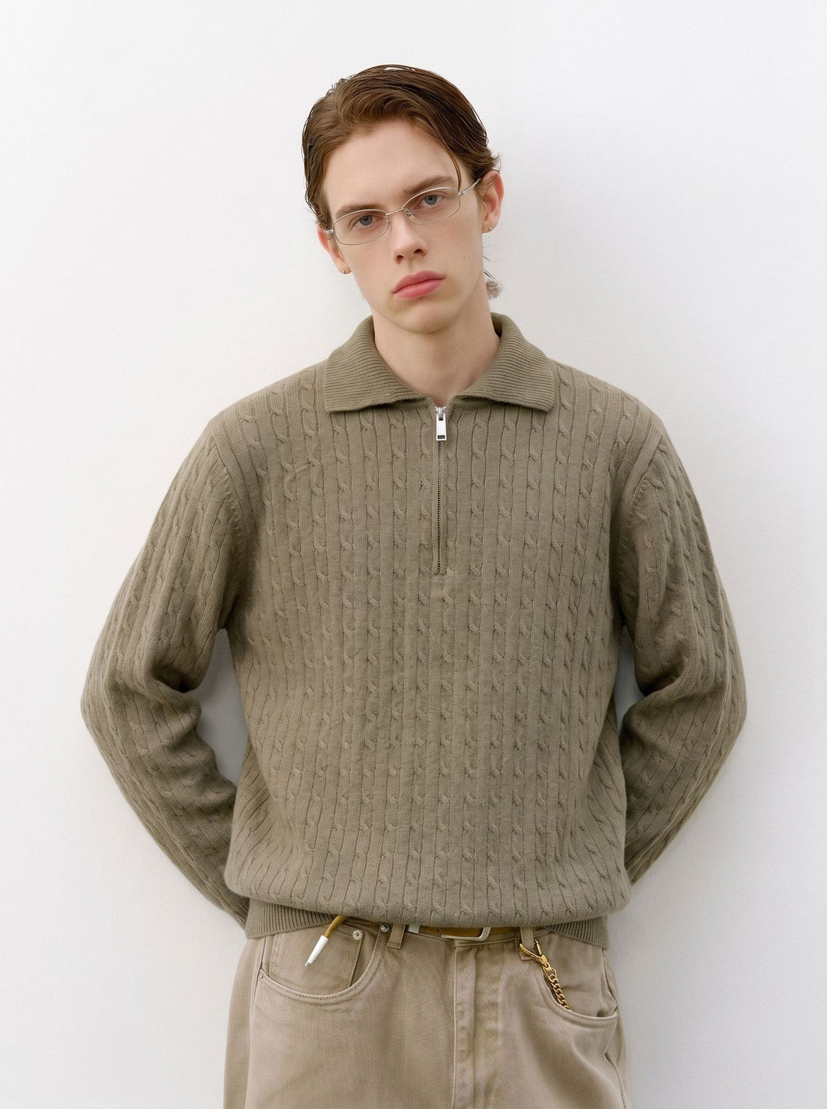 The Harbor Line Half Zip Polo Sweater