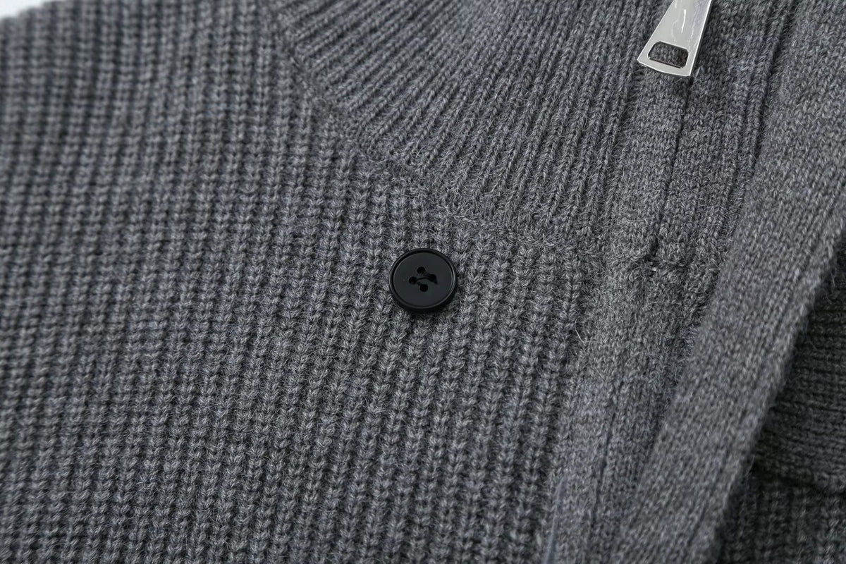 The Harbor Stone Knit Cardigan Jacket