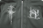 The Vintage Mosaic Patchwork Zip Hoodie