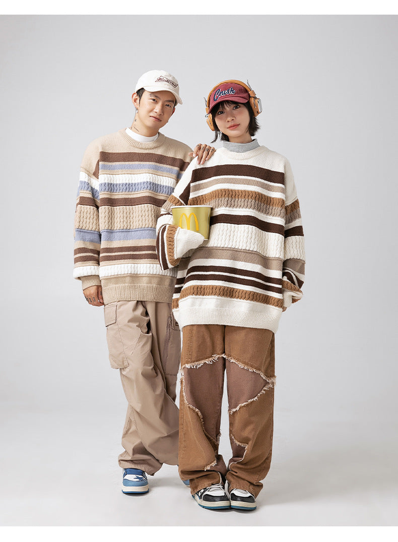 The Dune Block Round Neck Sweater
