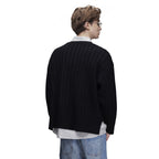 The Midnight Thread Jacquard Round Neck Sweater
