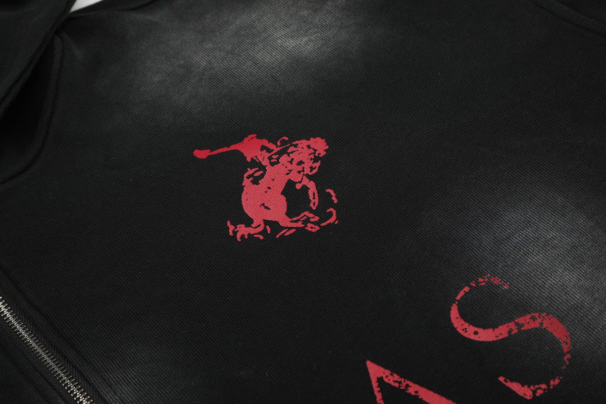 The Smoke Dye Vintage Zip Hoodie