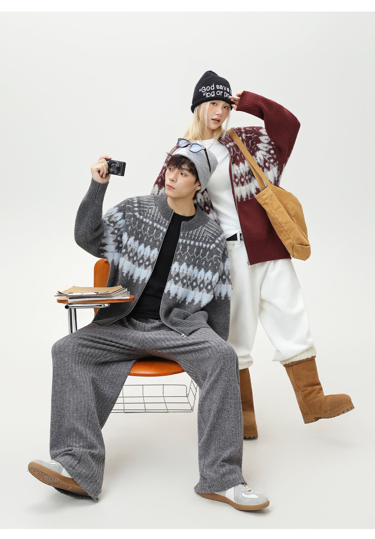 The Ember Row Stand Collar Cardigan