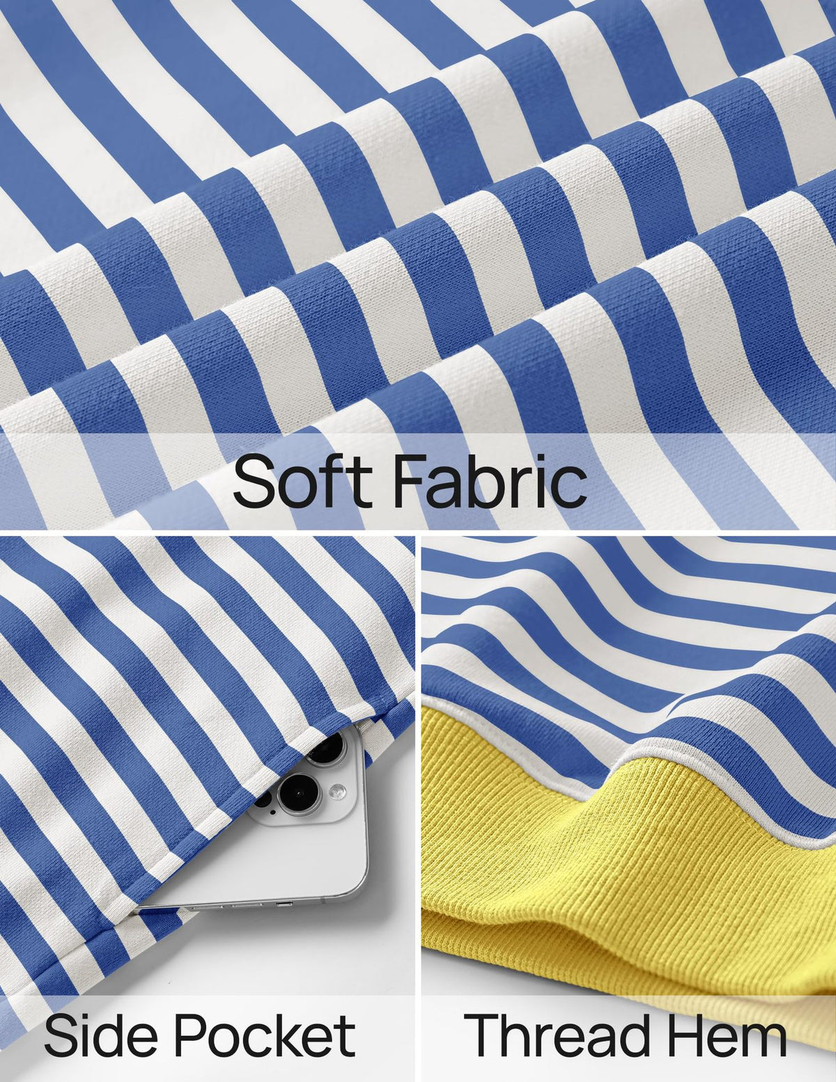 The Candy Stripe Button Collar Sweatshirt