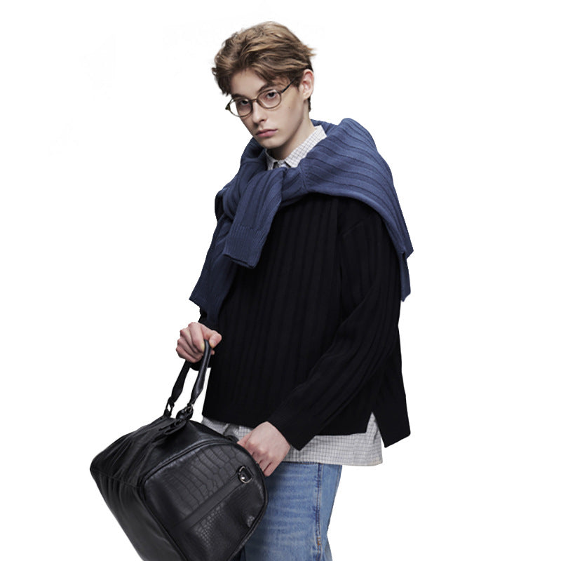 The Midnight Thread Jacquard Round Neck Sweater