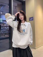 The Whisker Charm Polo Collar Sweatshirt