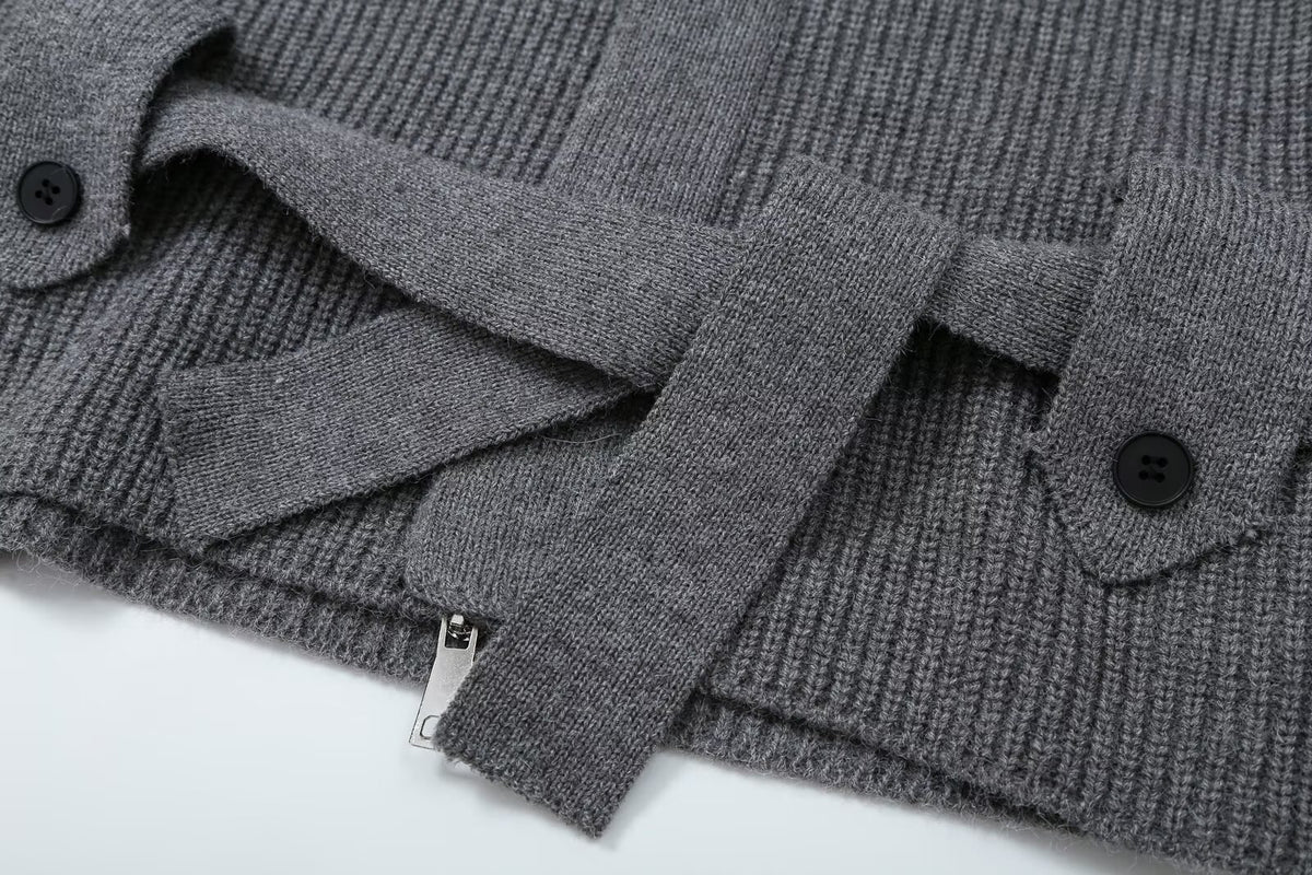 The Harbor Stone Knit Cardigan Jacket