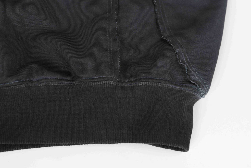 Raw Edge Deconstructed Zip Hoodie