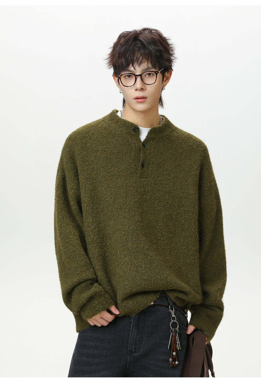 The Moss Harbor Solid Knit Sweater