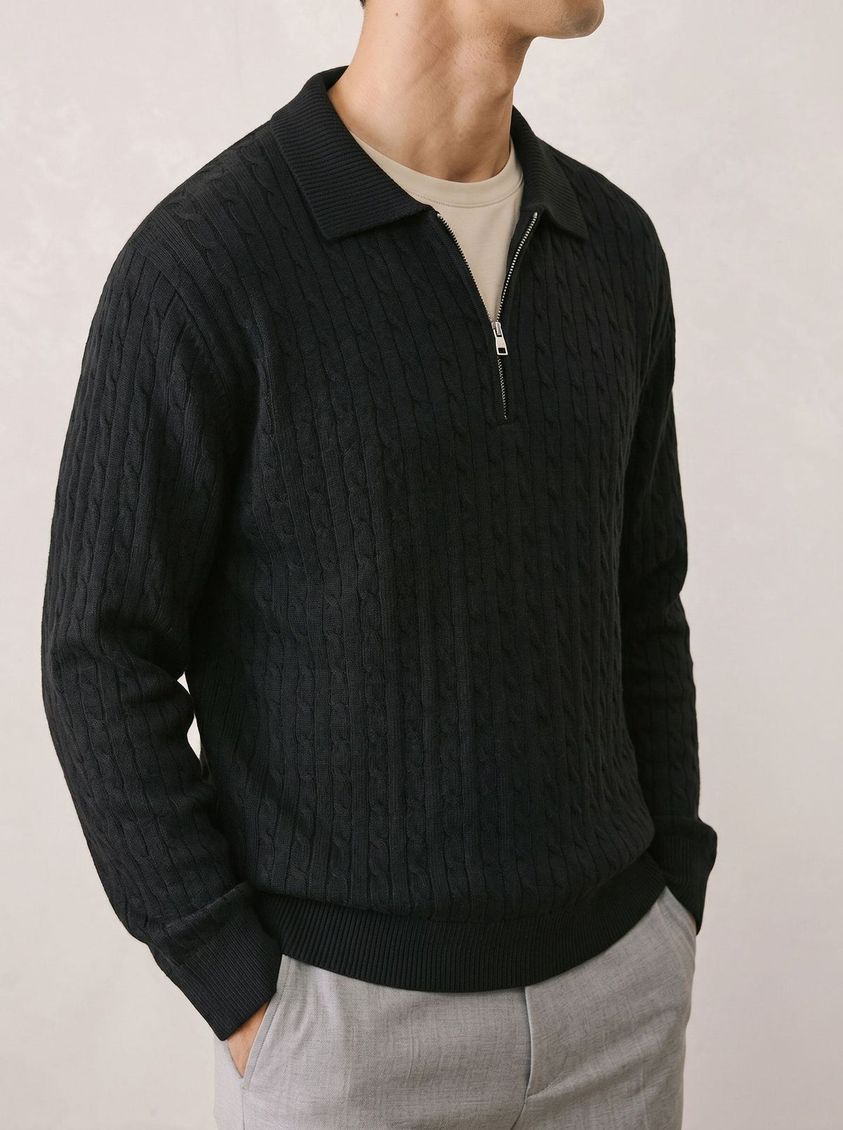 The Harbor Line Half Zip Polo Sweater