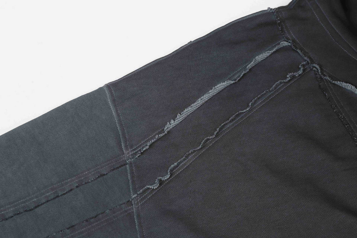 Raw Edge Deconstructed Zip Hoodie