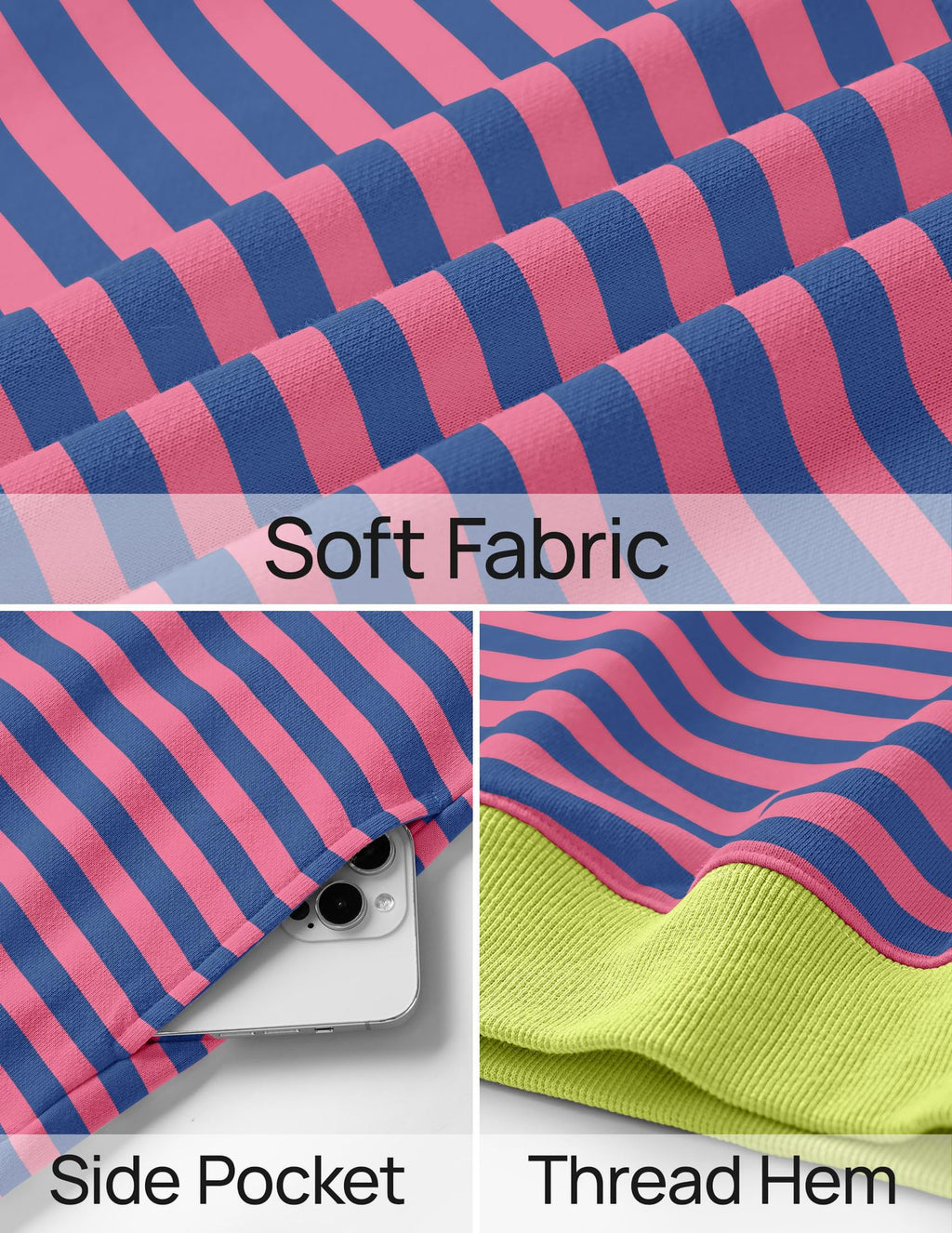 The Candy Stripe Button Collar Sweatshirt