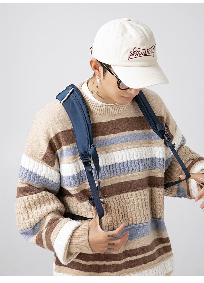 The Dune Block Round Neck Sweater