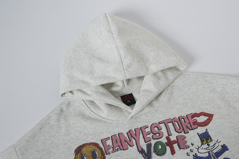 The Wild Doodle Cartoon Animal Zip Hoodie