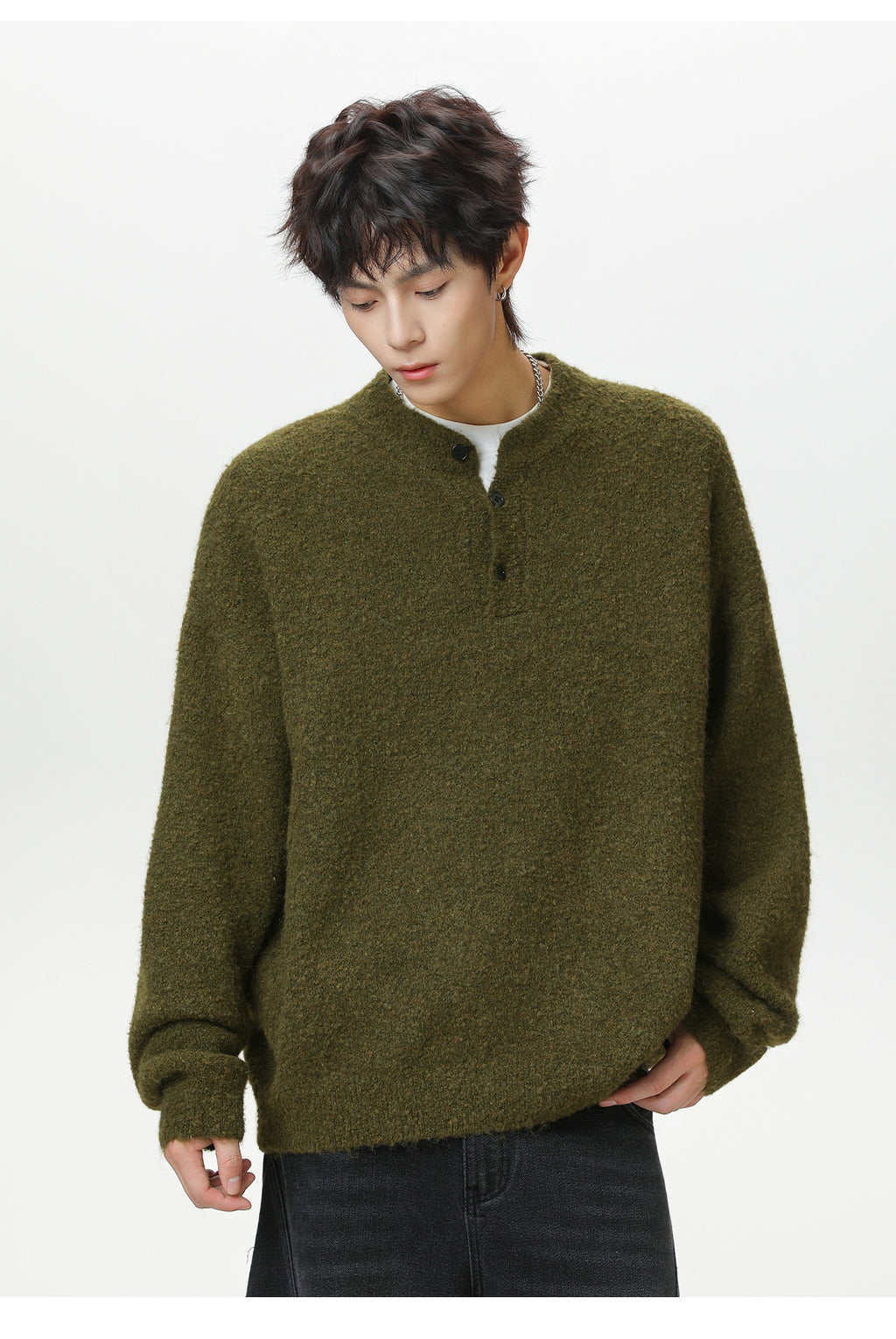 The Moss Harbor Solid Knit Sweater