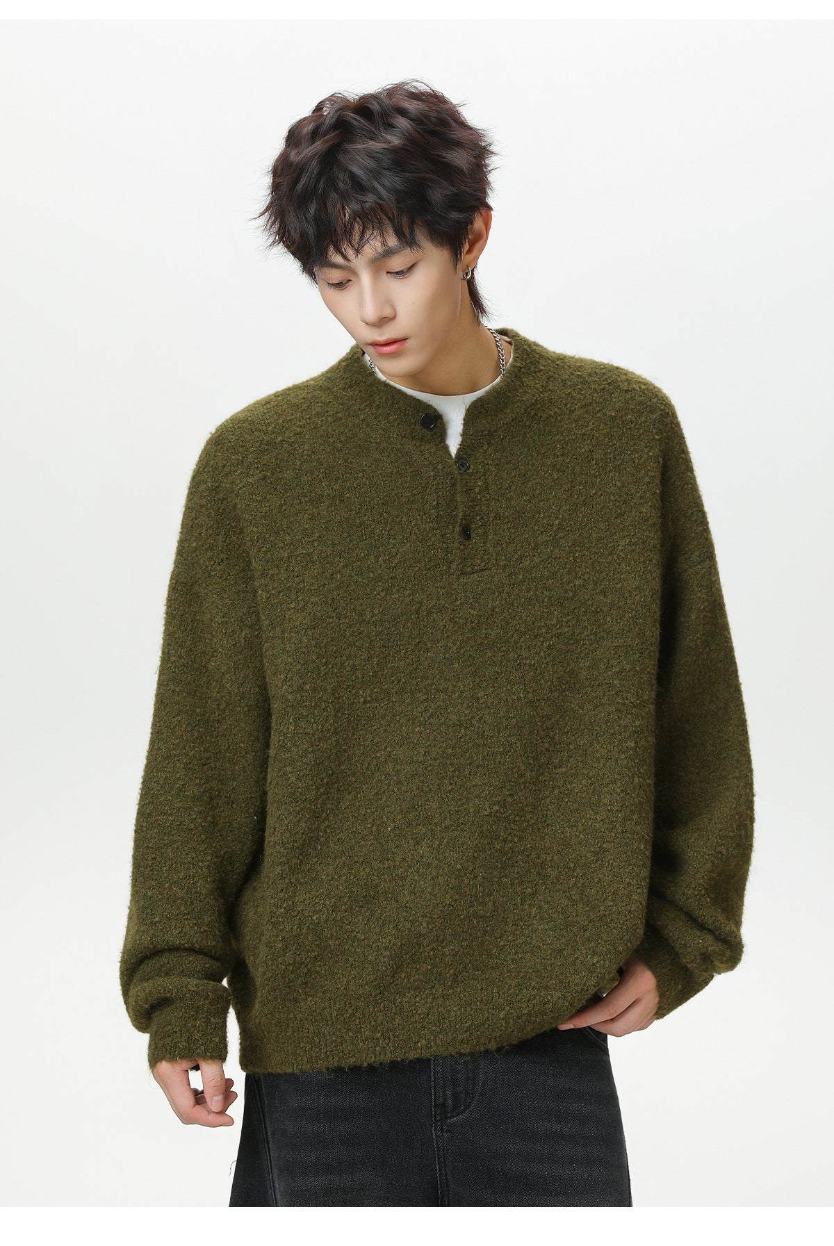 The Moss Harbor Solid Knit Sweater