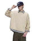 The Midnight Thread Jacquard Round Neck Sweater