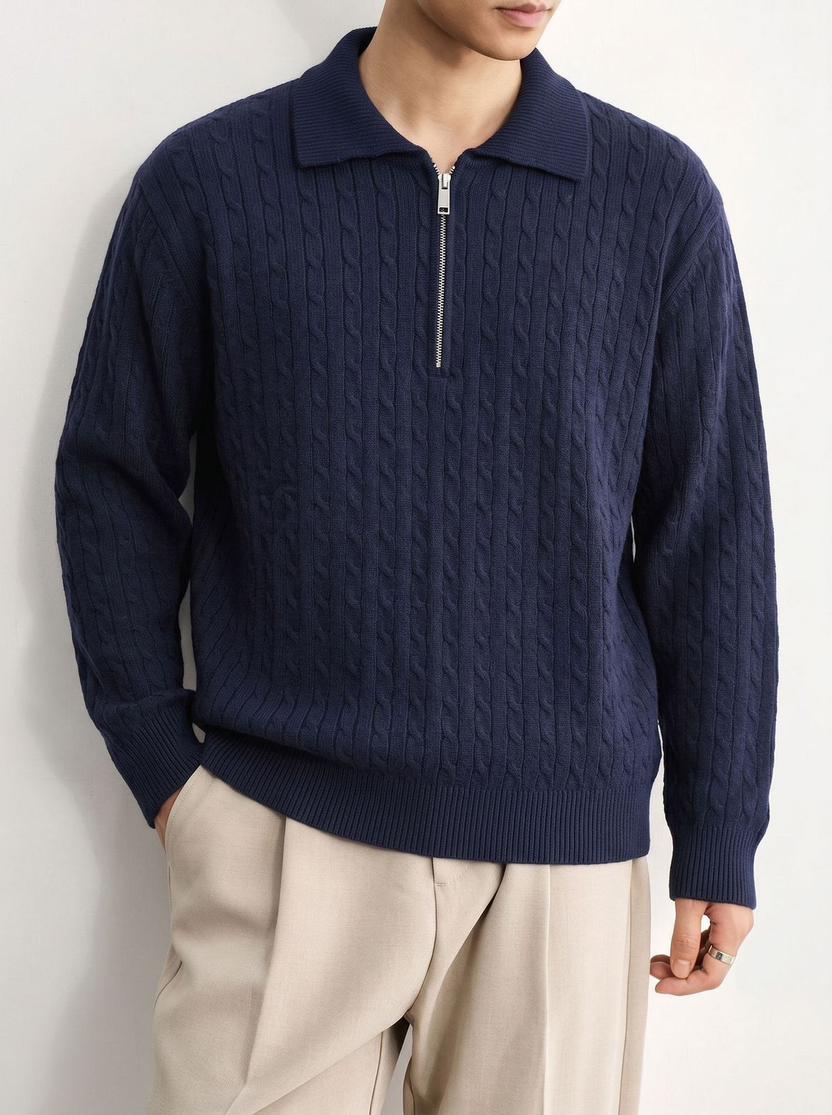 The Harbor Line Half Zip Polo Sweater