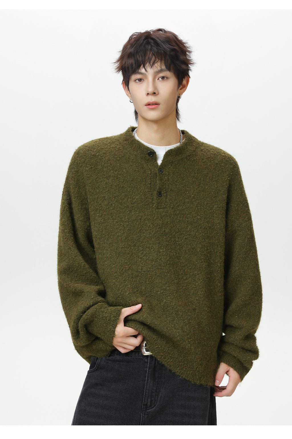 The Moss Harbor Solid Knit Sweater