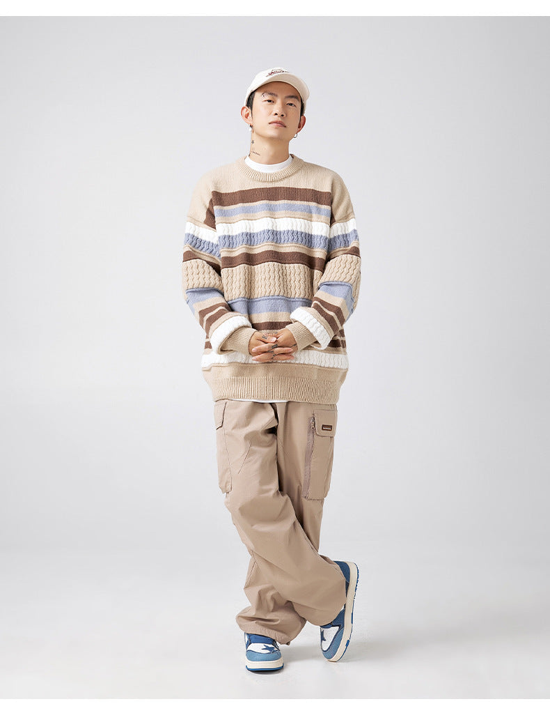 The Dune Block Round Neck Sweater
