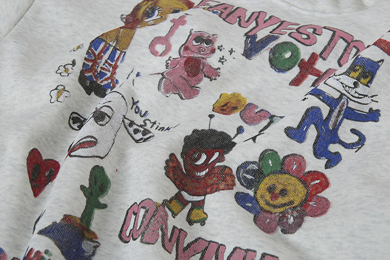The Wild Doodle Cartoon Animal Zip Hoodie