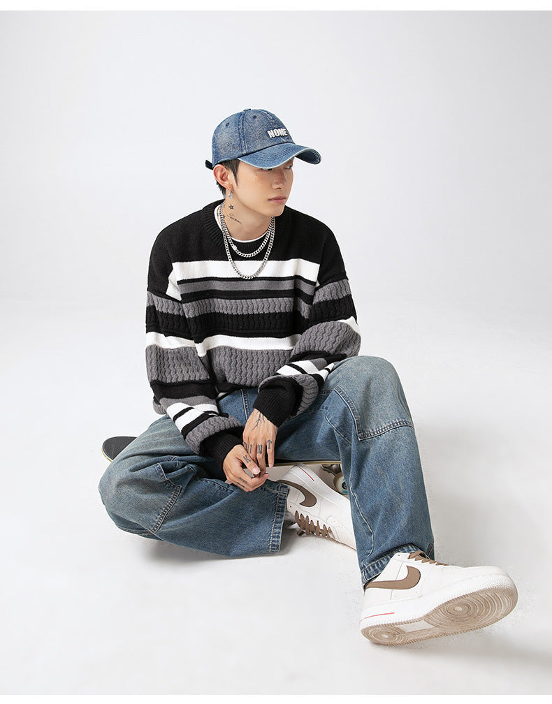 The Dune Block Round Neck Sweater