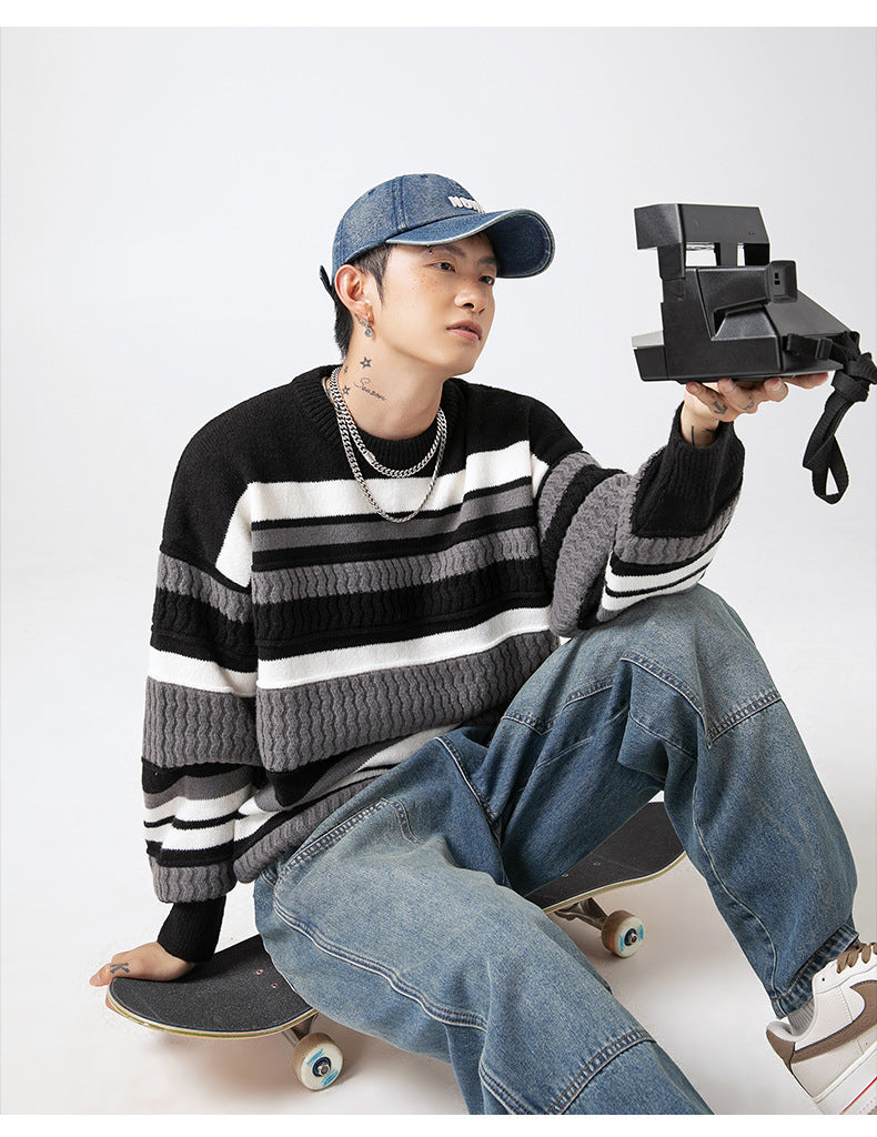 The Dune Block Round Neck Sweater