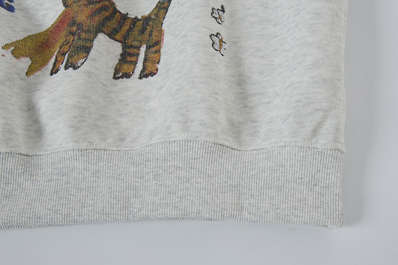 The Wild Doodle Cartoon Animal Zip Hoodie