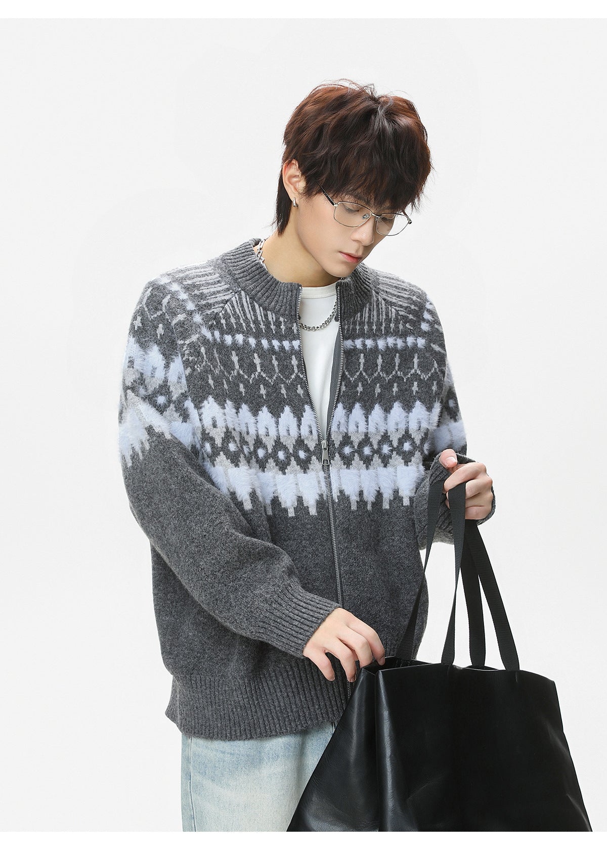 The Ember Row Stand Collar Cardigan