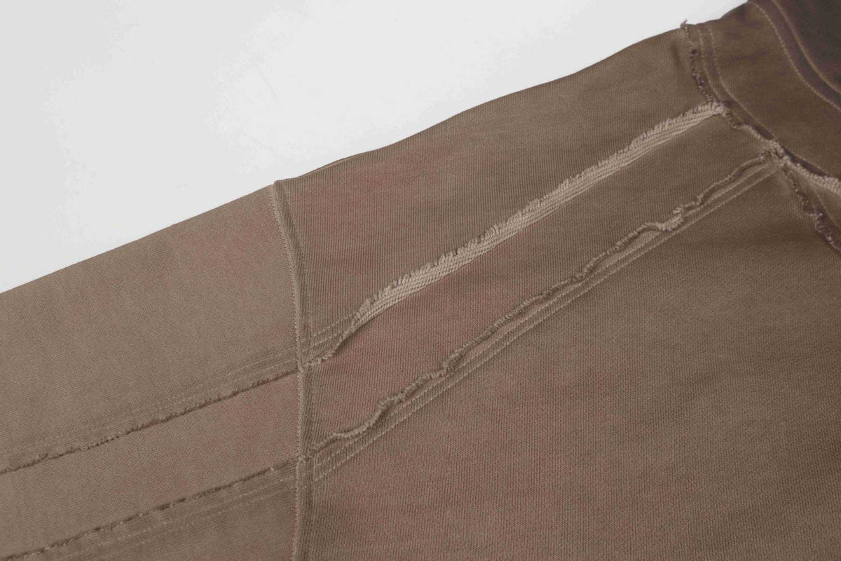 Raw Edge Deconstructed Zip Hoodie