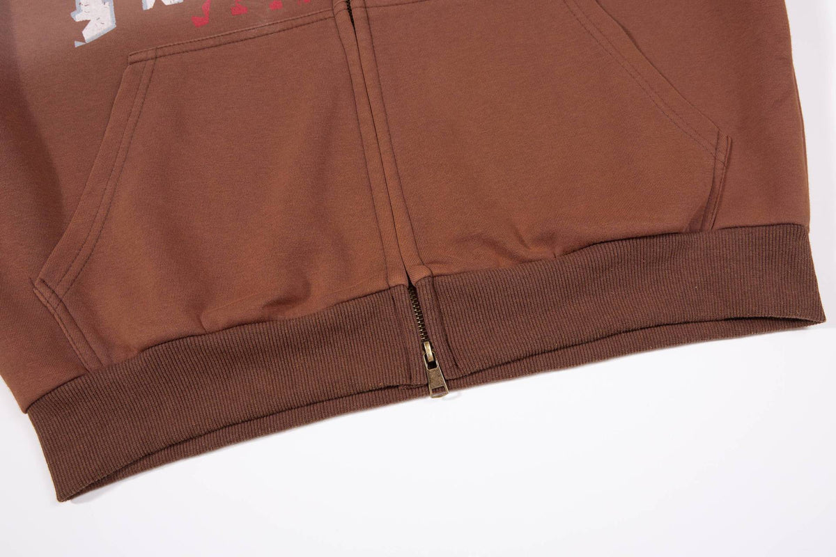 The Retro Script Zip Hoodie