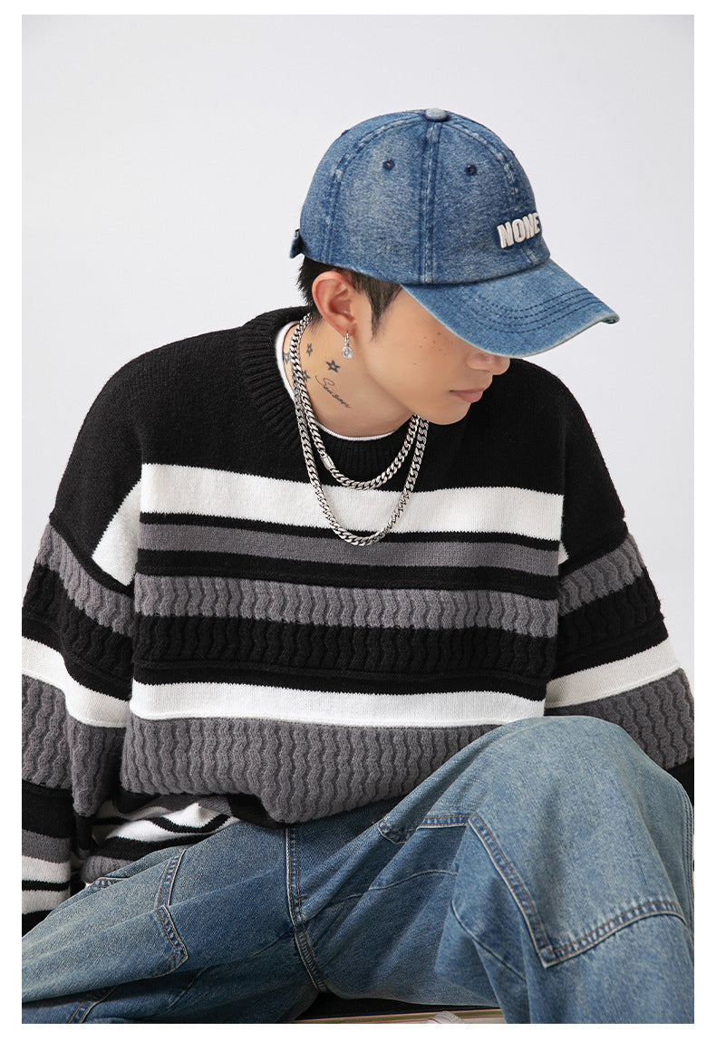 The Dune Block Round Neck Sweater
