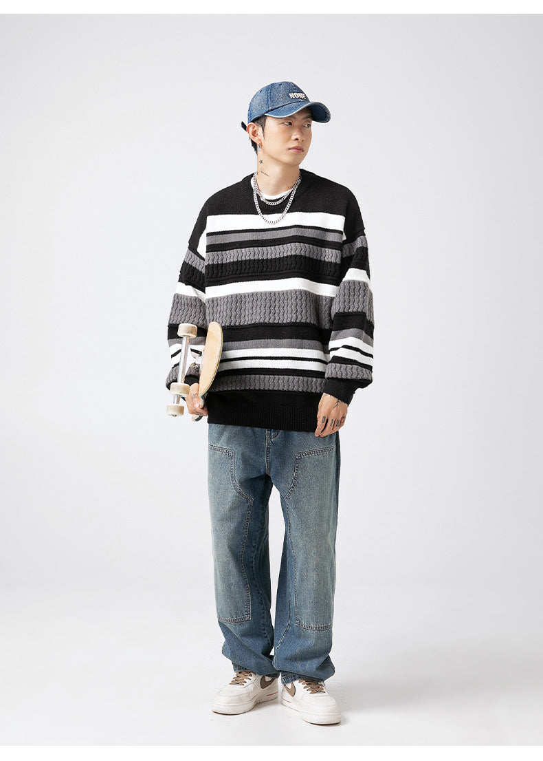 The Dune Block Round Neck Sweater