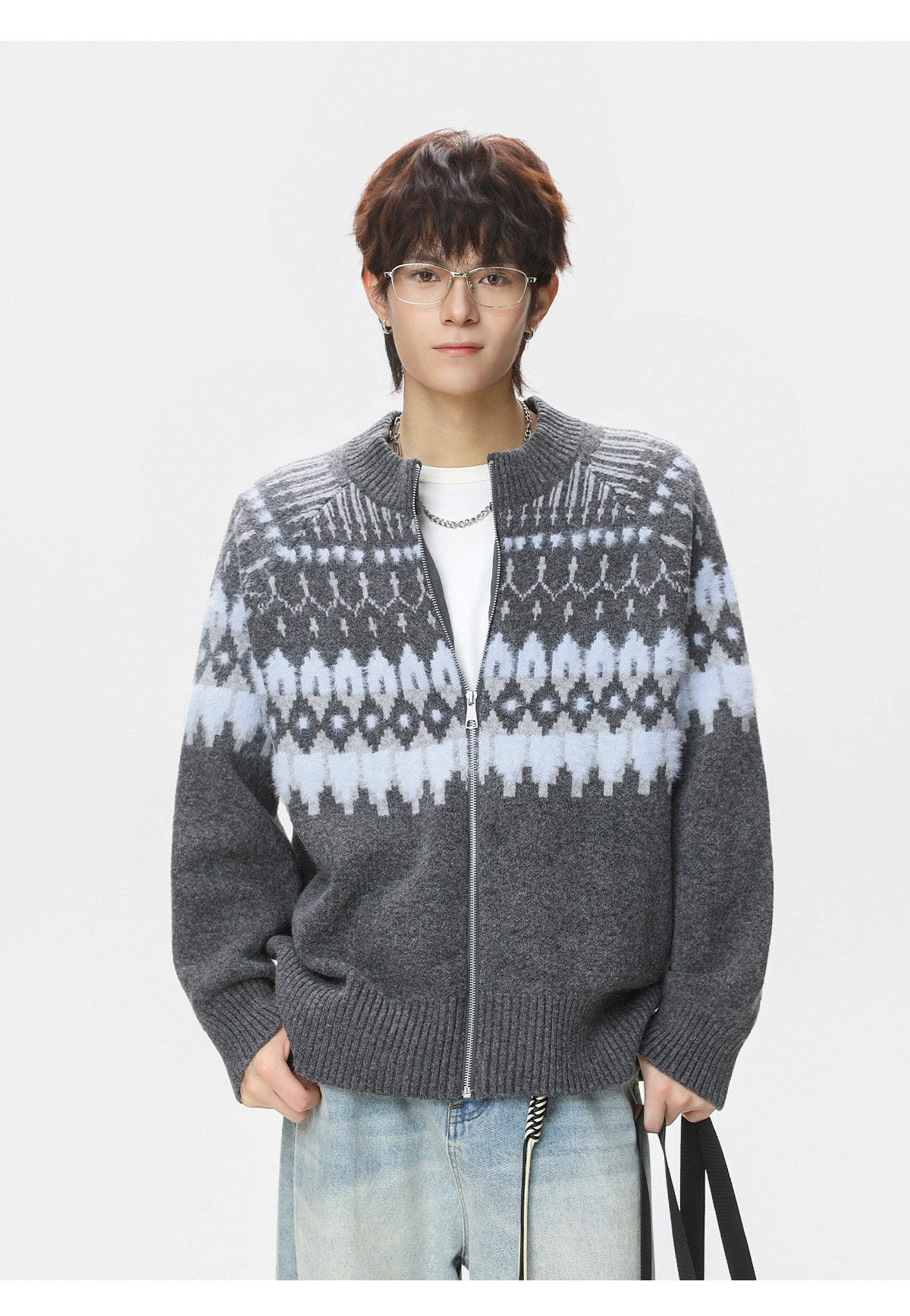 The Ember Row Stand Collar Cardigan