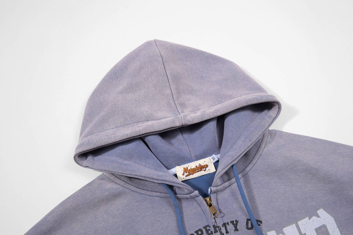 The Retro Script Zip Hoodie