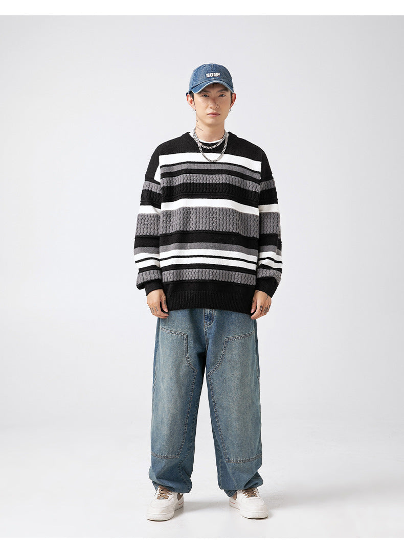 The Dune Block Round Neck Sweater