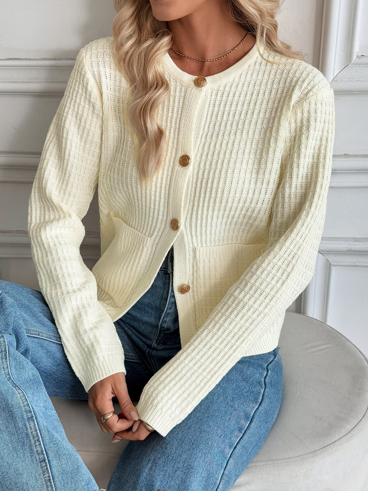 The Pearl Button Soft Knit Cardigan