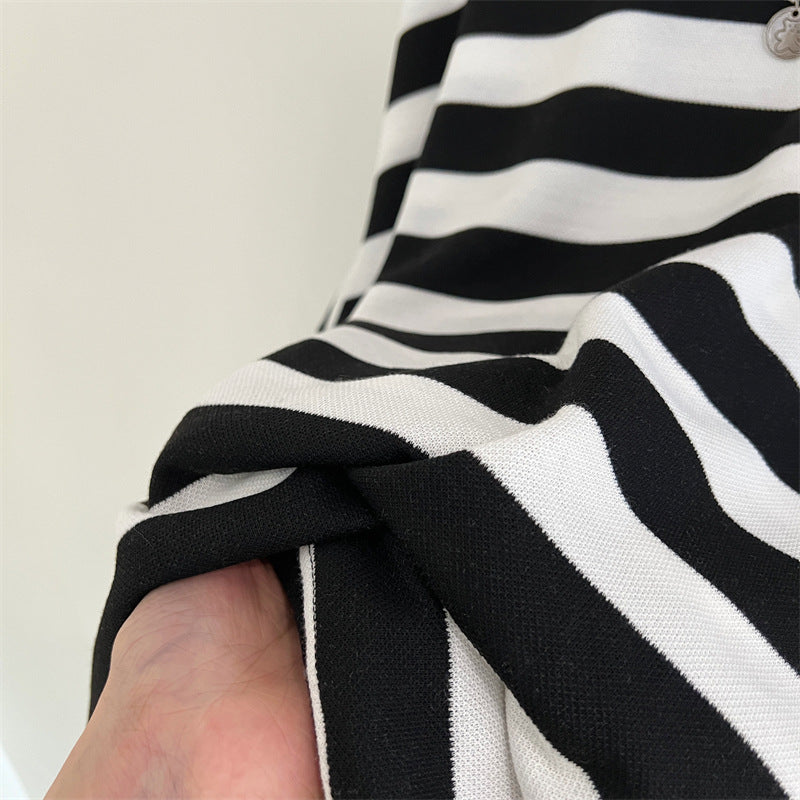 The Monochrome Line Striped Crewneck Sweatshirt