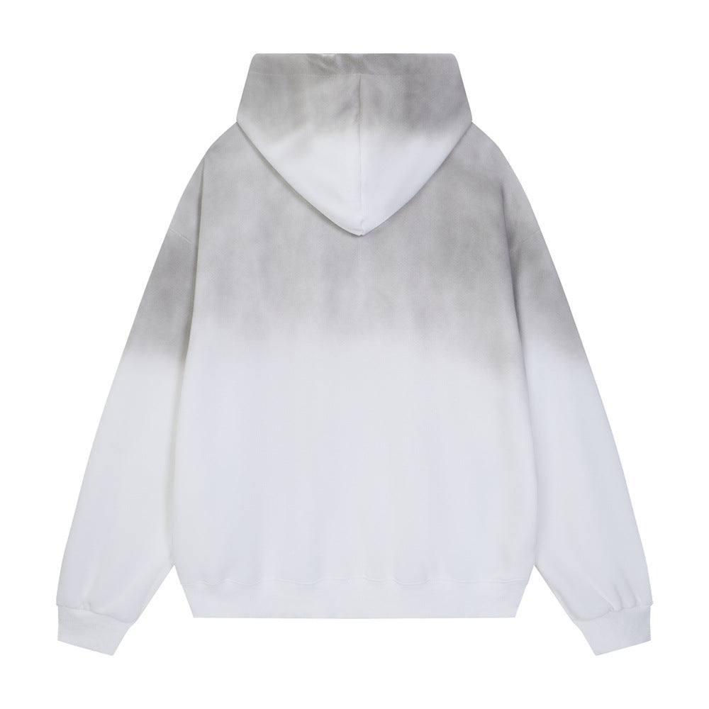 The Static Fade Spray Letter Hoodie