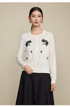 The Petal Thread Embroidered Knit Cardigan