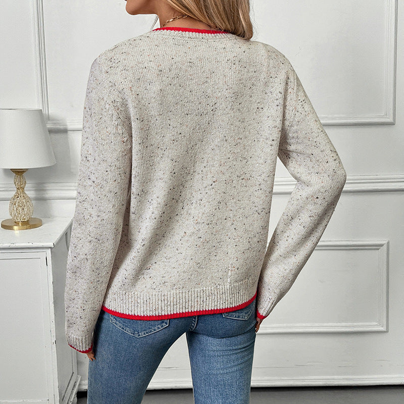 The Cloud Stitch Color Block Cardigan